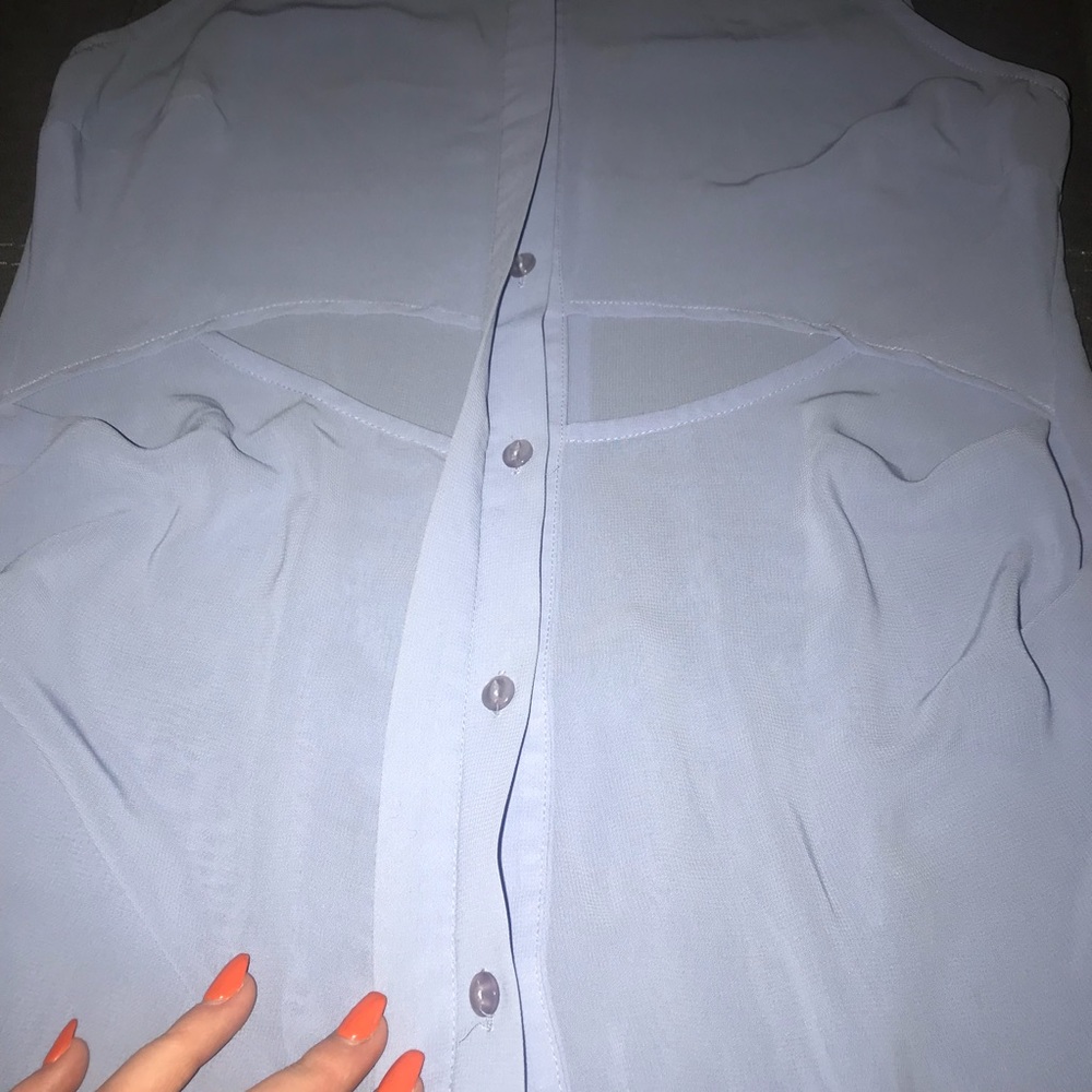 ASOS Long chiffon shirt dress with waist cutouts - Picture 3 of 8